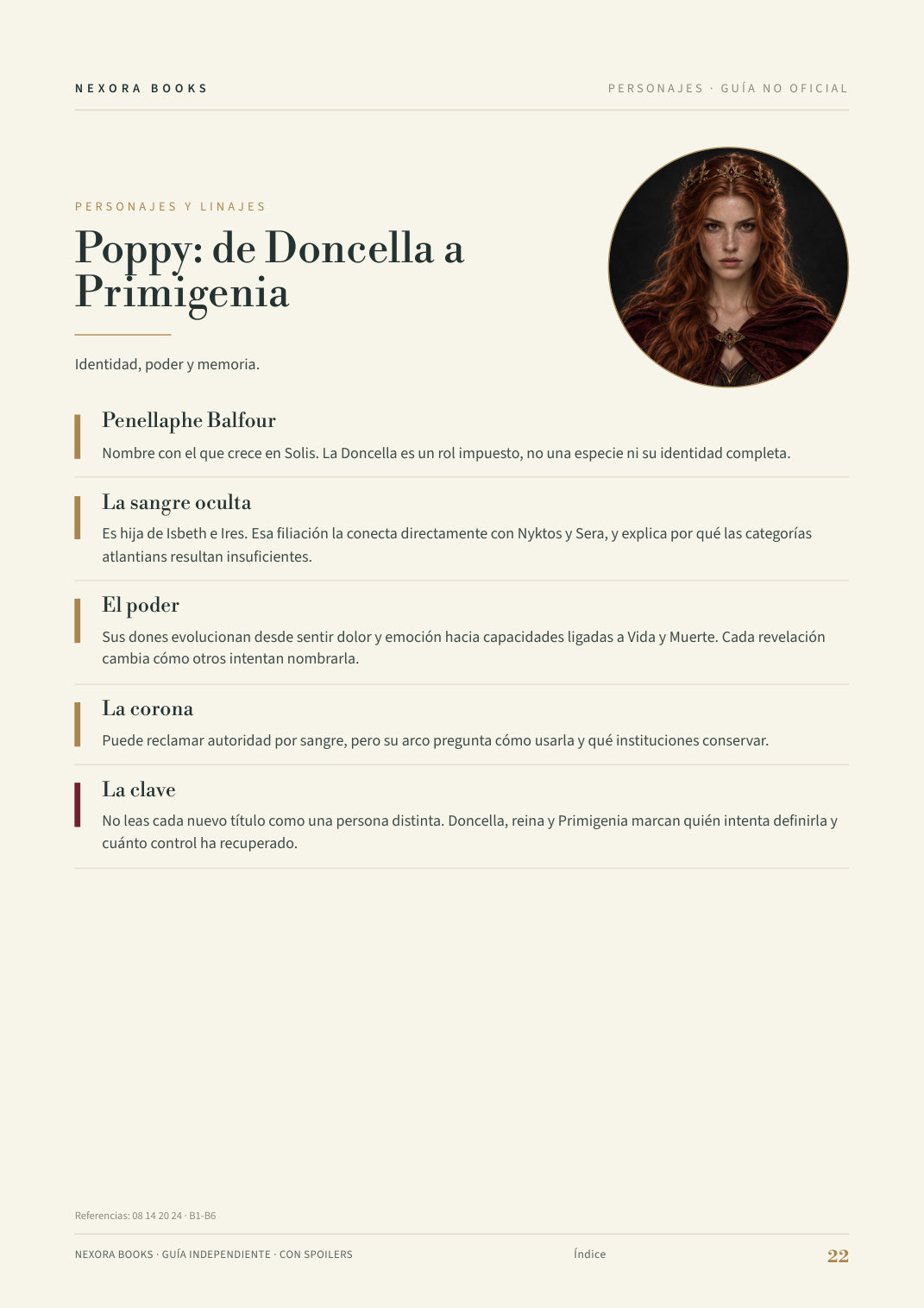De sangre y cenizas + Carne y fuego · Guía visual PDF